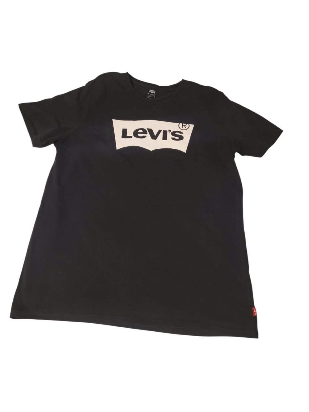 Levi's Black Tee with White Batwing Logo - Picture 2 of 2